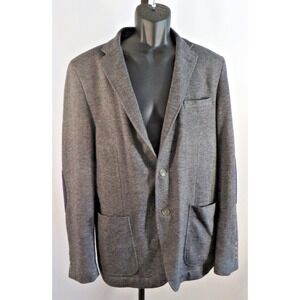 Ben Sherman Tailoring Wool Blend Herringbone Weave Sport Coat Jacket Gray 40R